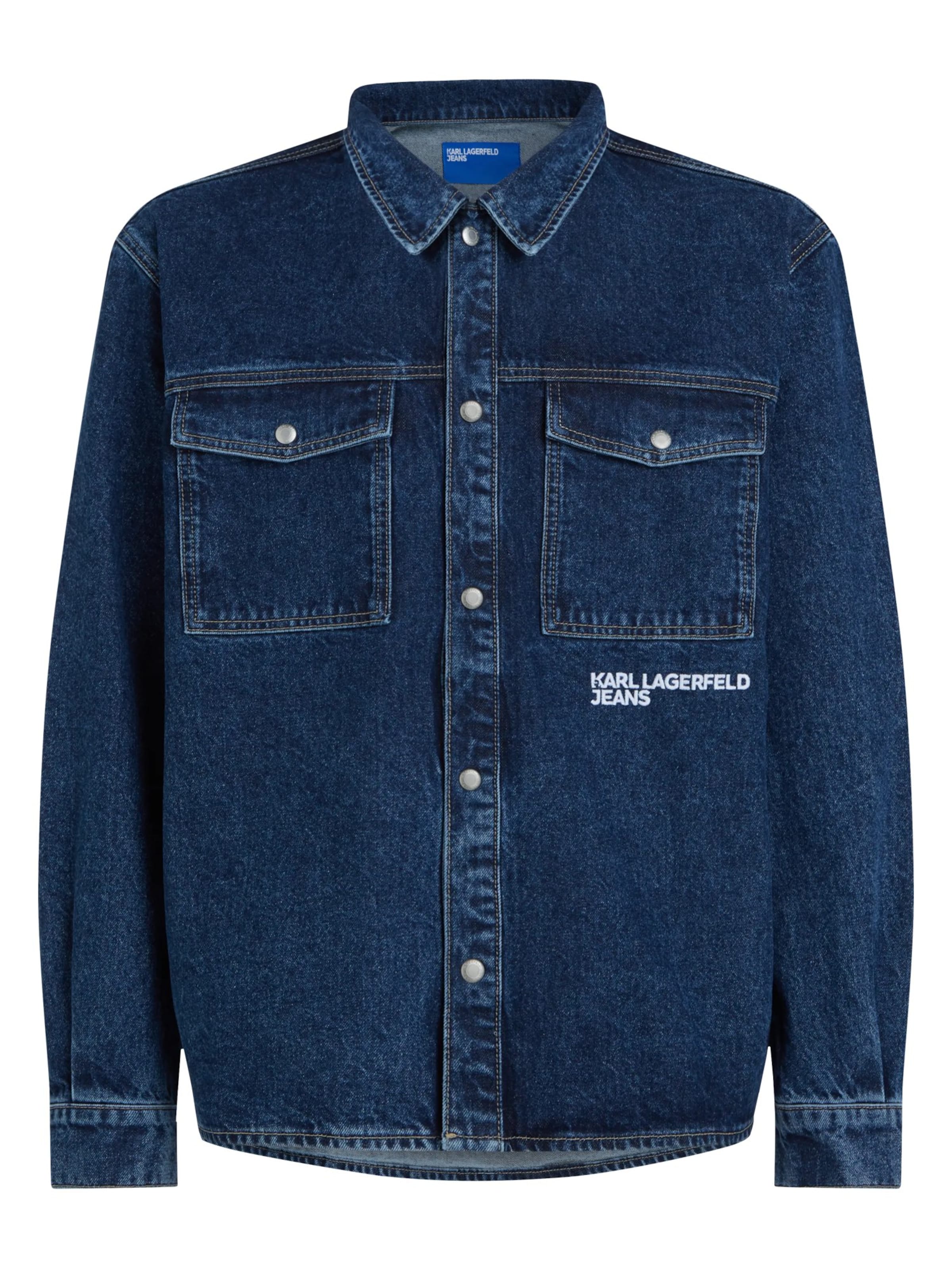 Geacă de primăvară-toamnă de la KARL LAGERFELD JEANS pe albastru: față