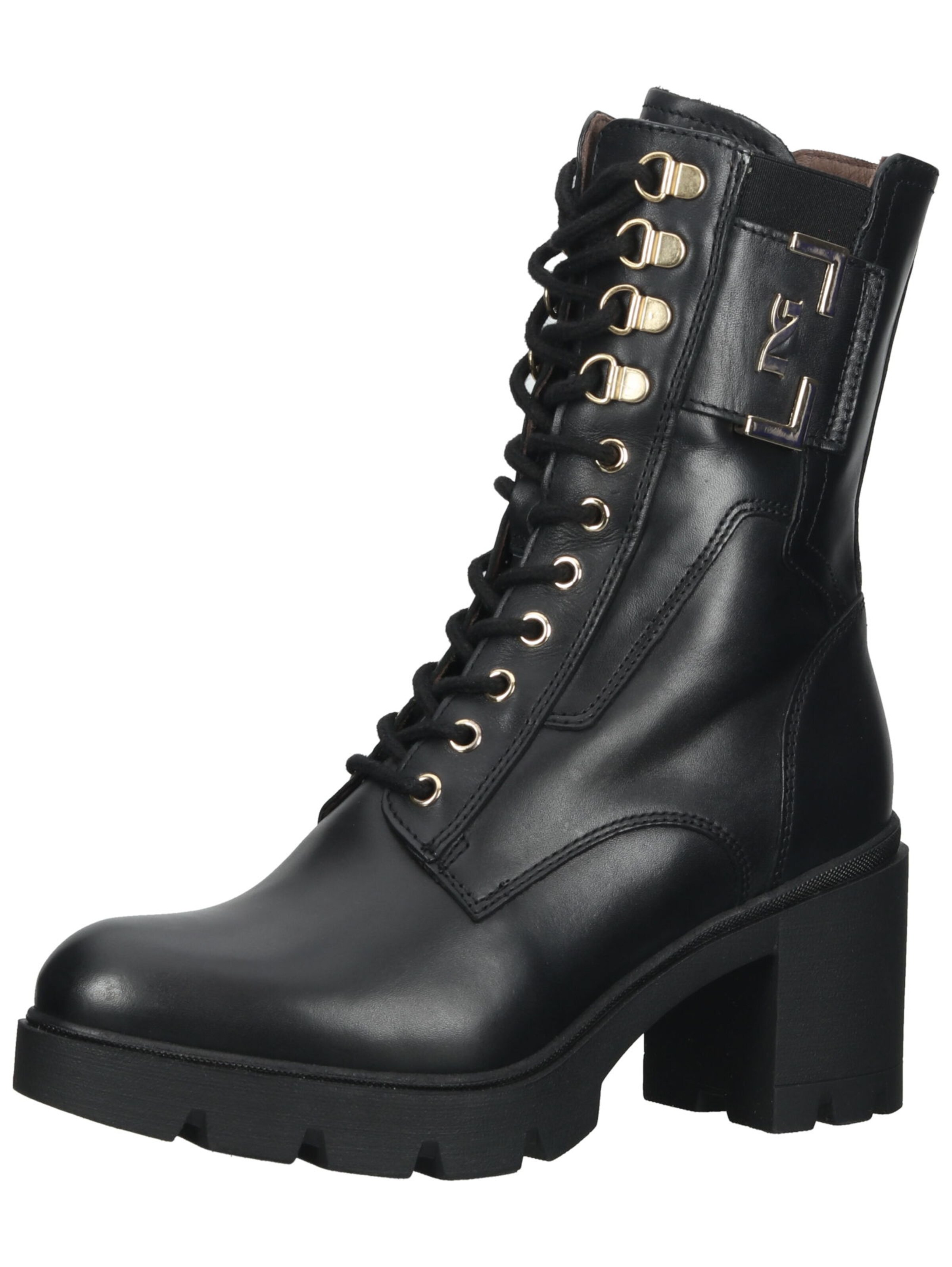 Bottines à lacets 'Aurora' Nero Giardini en noir : devant