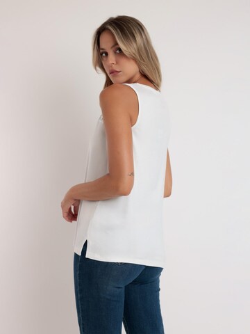 admas - Top 'ADMAS Camiseta Sin Mangas Lace para Mujer' en blanco