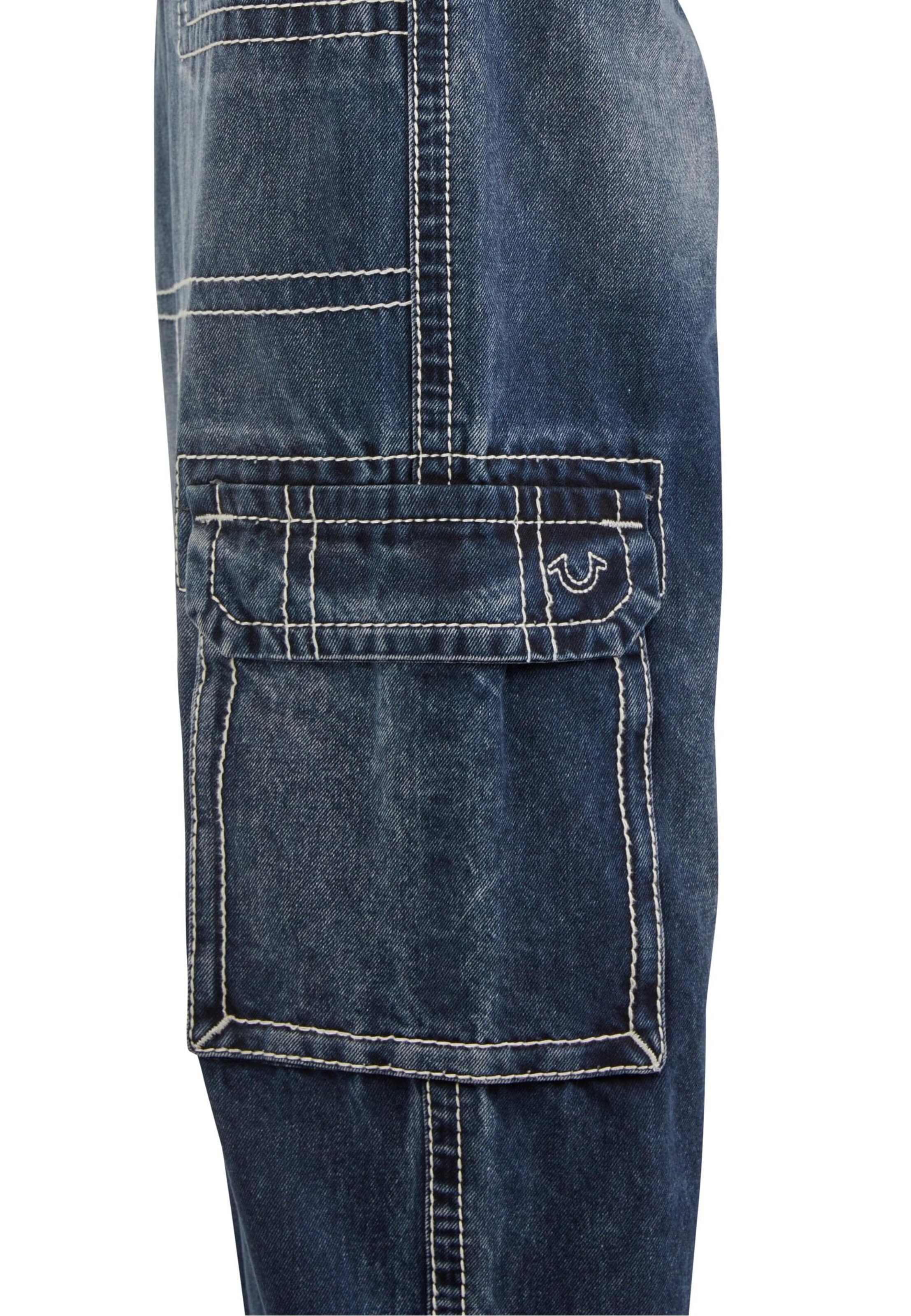 Wide Leg Jeans cargo True Religion en bleu