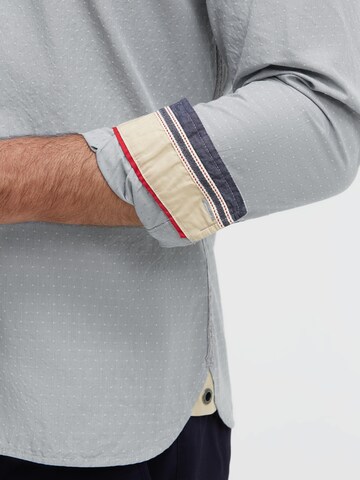 Gaastra Regular Fit Langarmhemd mit Dobby-Webstruktur in Blau