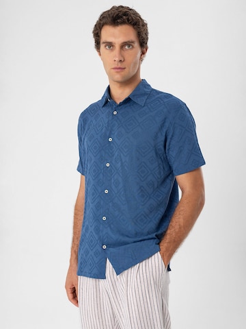 Antioch Regular fit Button Up Shirt in Blue