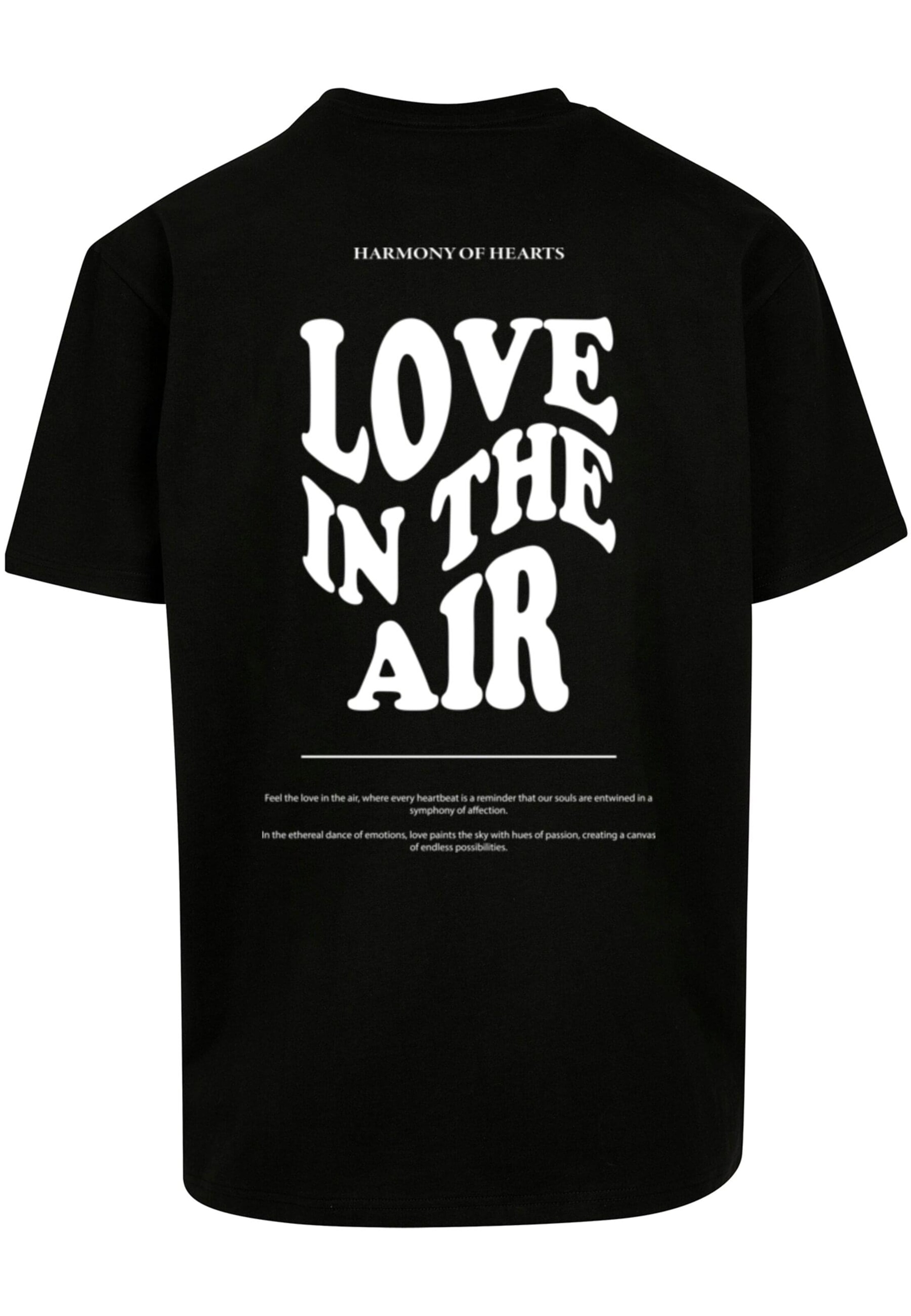 Tricou 'Love In The Air' de la Merchcode pe negru