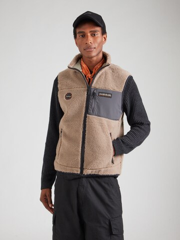 NAPAPIJRI Vest 'YUPIK' in Brown: front