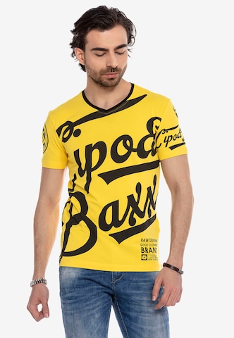 CIPO & BAXX Shirt 'CT635' in Yellow: front