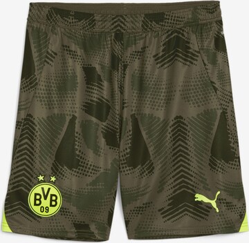 PUMA Regular Workout Pants 'Borussia Dortmund 24/25' in Green: front