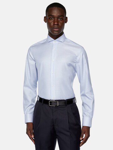 Boggi Milano Slim fit Business shirt in Blue: front