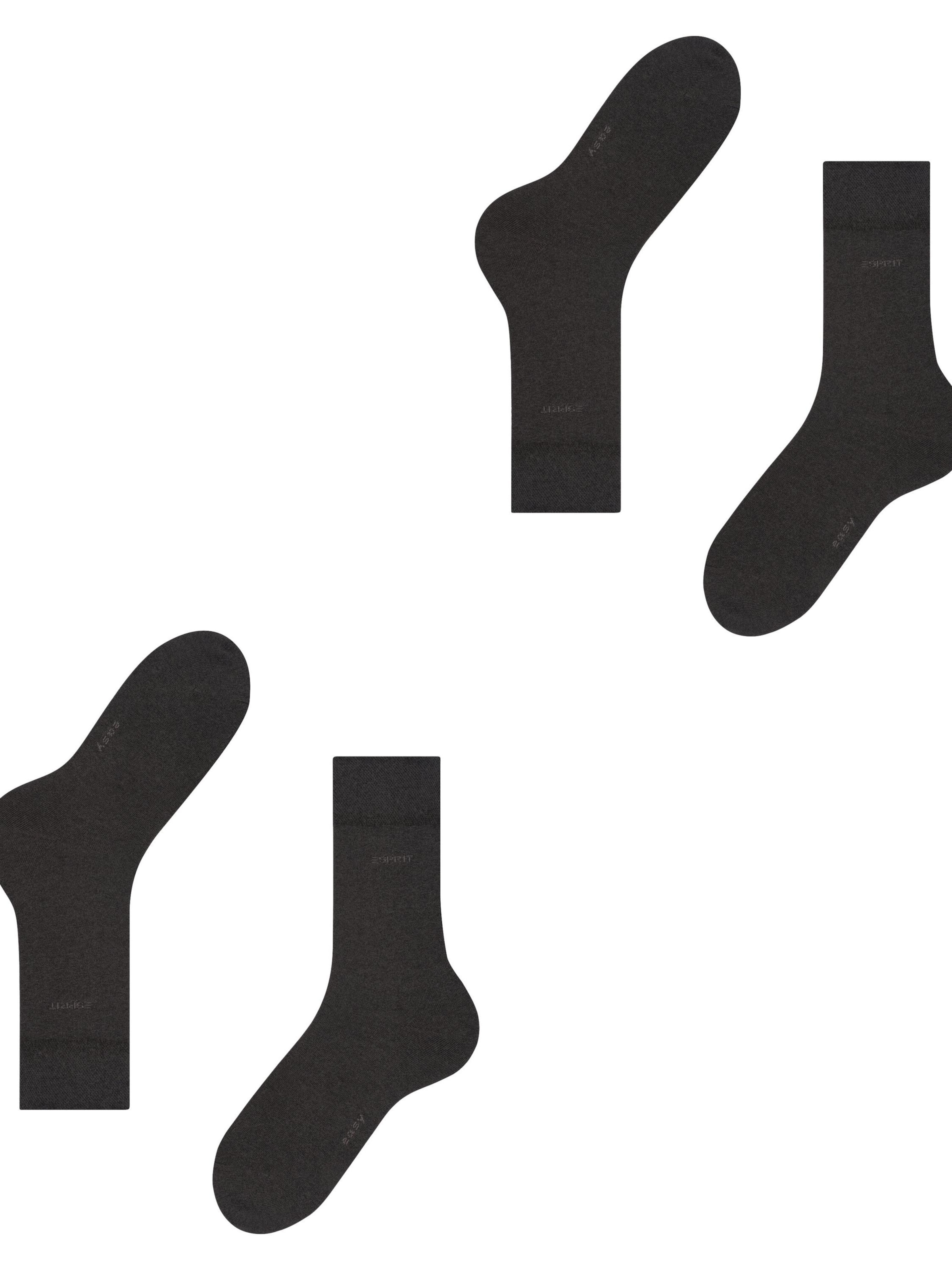 ESPRIT Socks 'Basic Easy 2-Pack' in Black