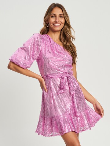 Tussah Dress 'FIONA' in Pink: front