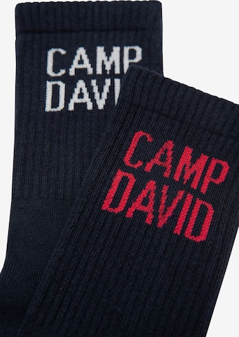 CAMP DAVID Athletic Socks in Blue: front