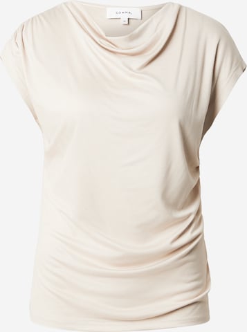 COMMA T-shirt i beige: framsida