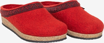 Stegmann Clogs 'Filz' in Rot: Vorderseite