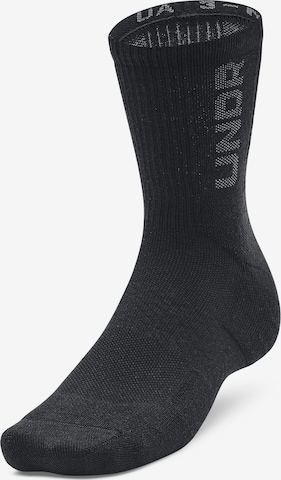 UNDER ARMOUR Athletic Socks in Black: front