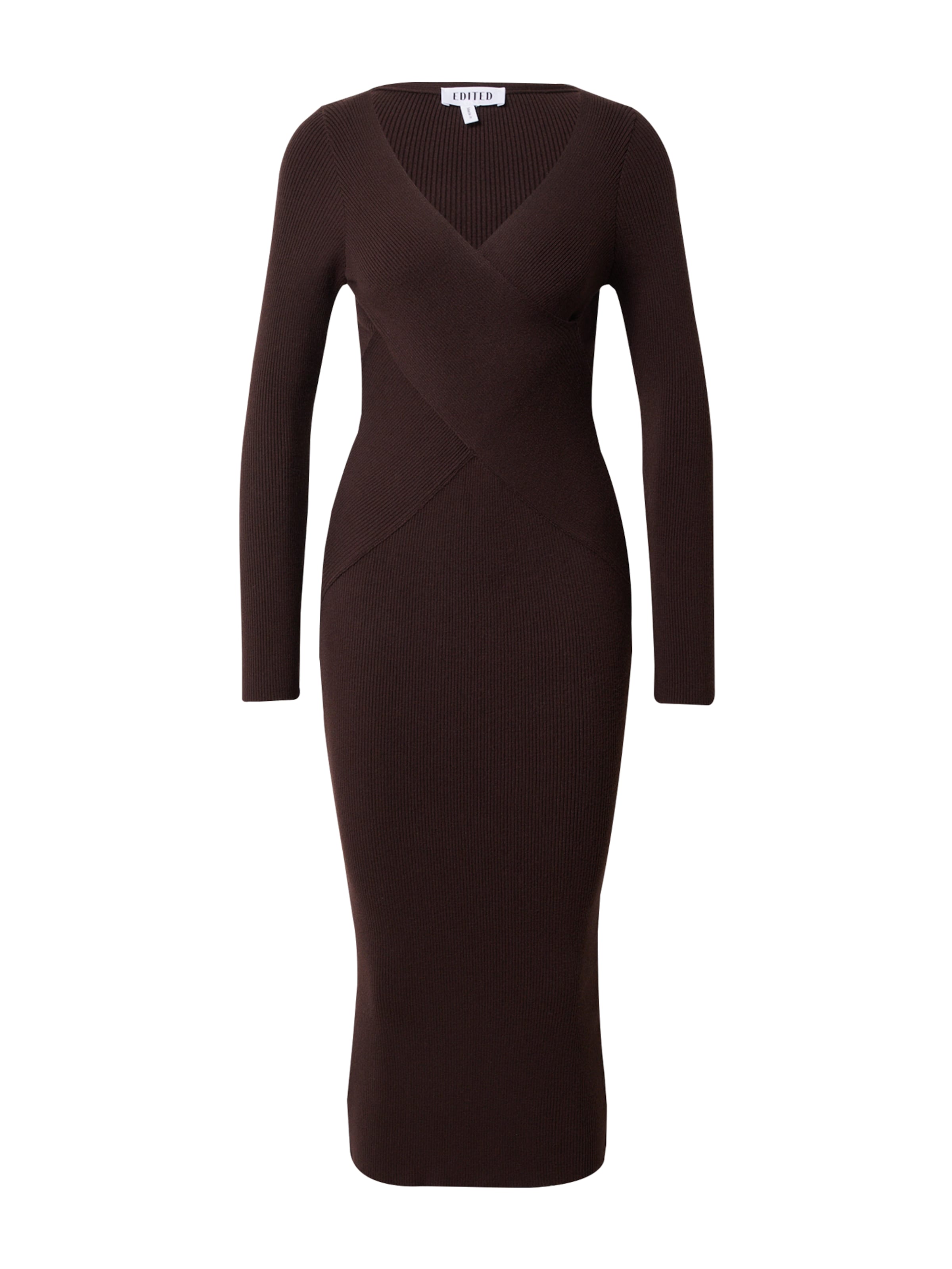 EDITED Pletena obleka 'Poppy' | rjava barva, Prikaz izdelka