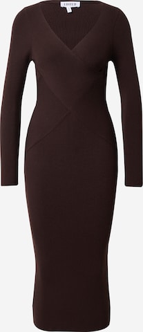 EDITED Knitted dress 'Poppy' in Brown: front