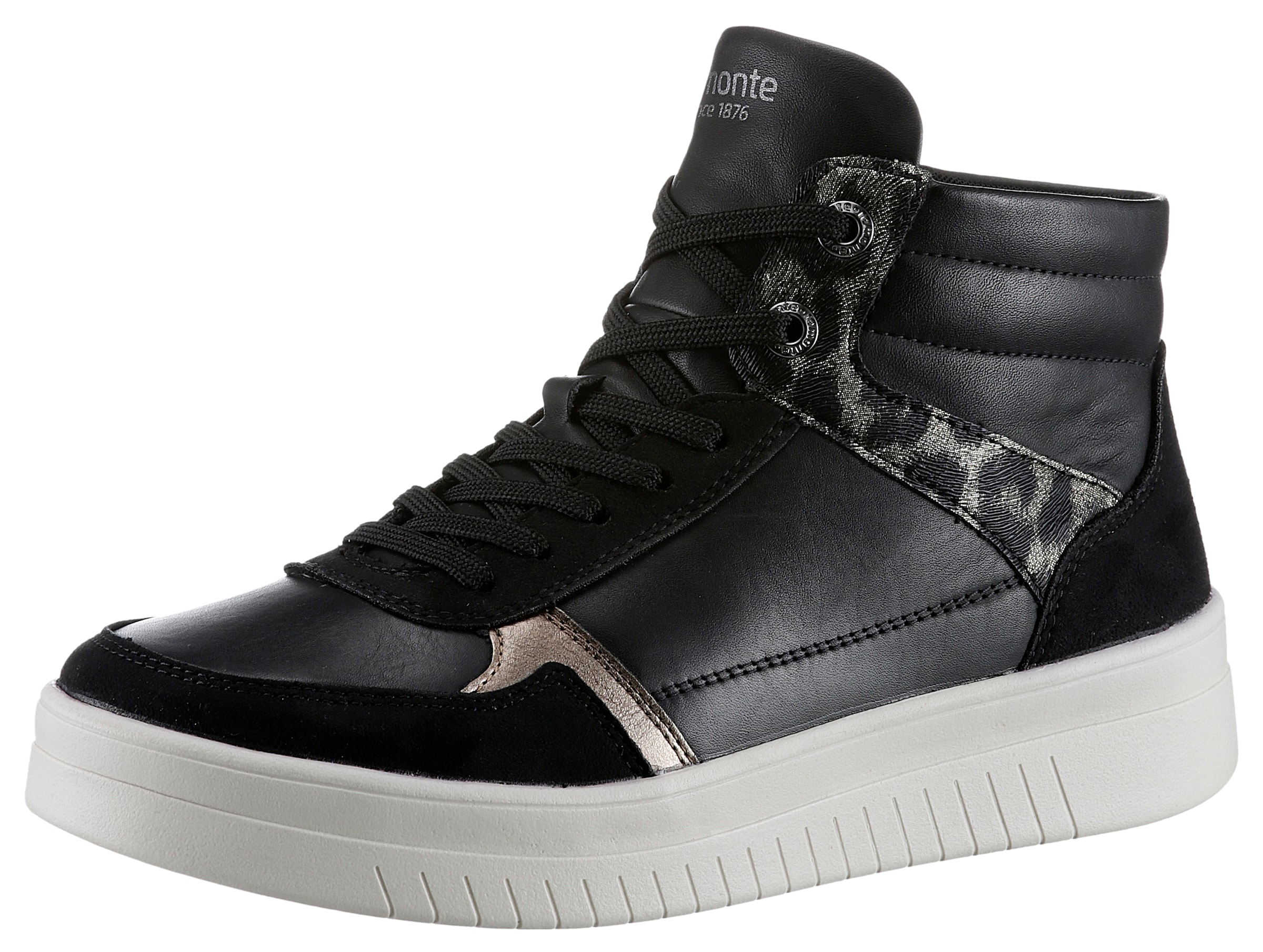 REMONTE High-Top Sneakers in Black: front