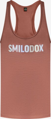 T-Shirt 'Branson' Smilodox en marron : devant