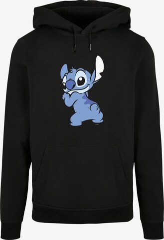 ABSOLUTE CULT Sweatshirt 'Lilo And Stitch - Stitch Backside' in Zwart: voorkant