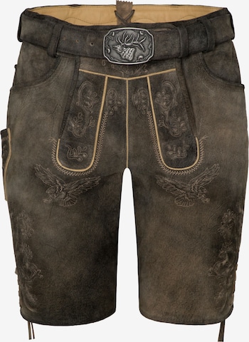 SPIETH & WENSKY - Regular Calças tradicionais em castanho: frente