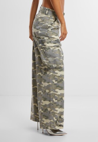 Felicious Wide leg Cargo Pants in Green