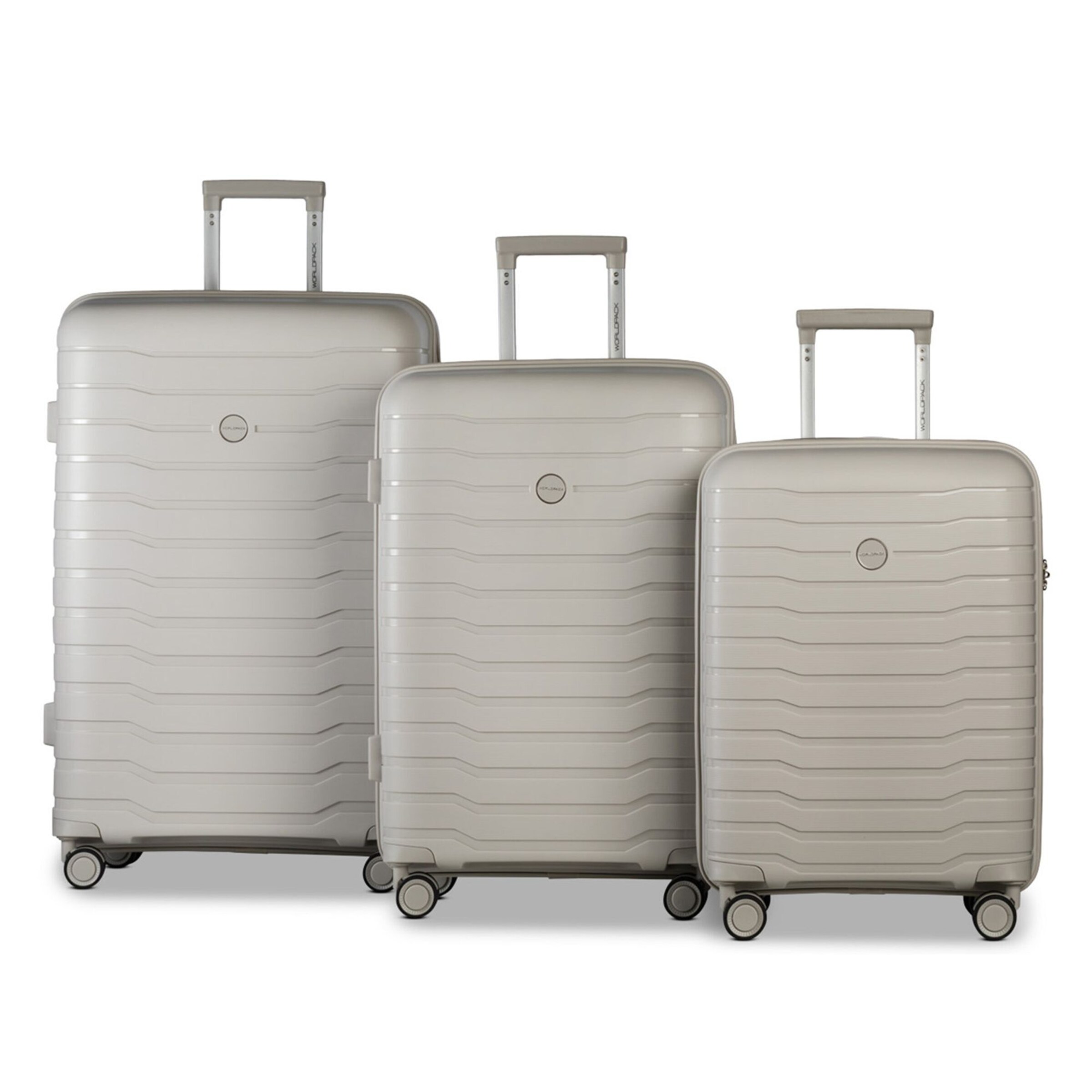 Worldpack Kofferset 'Portland' in Grau: Vorderseite