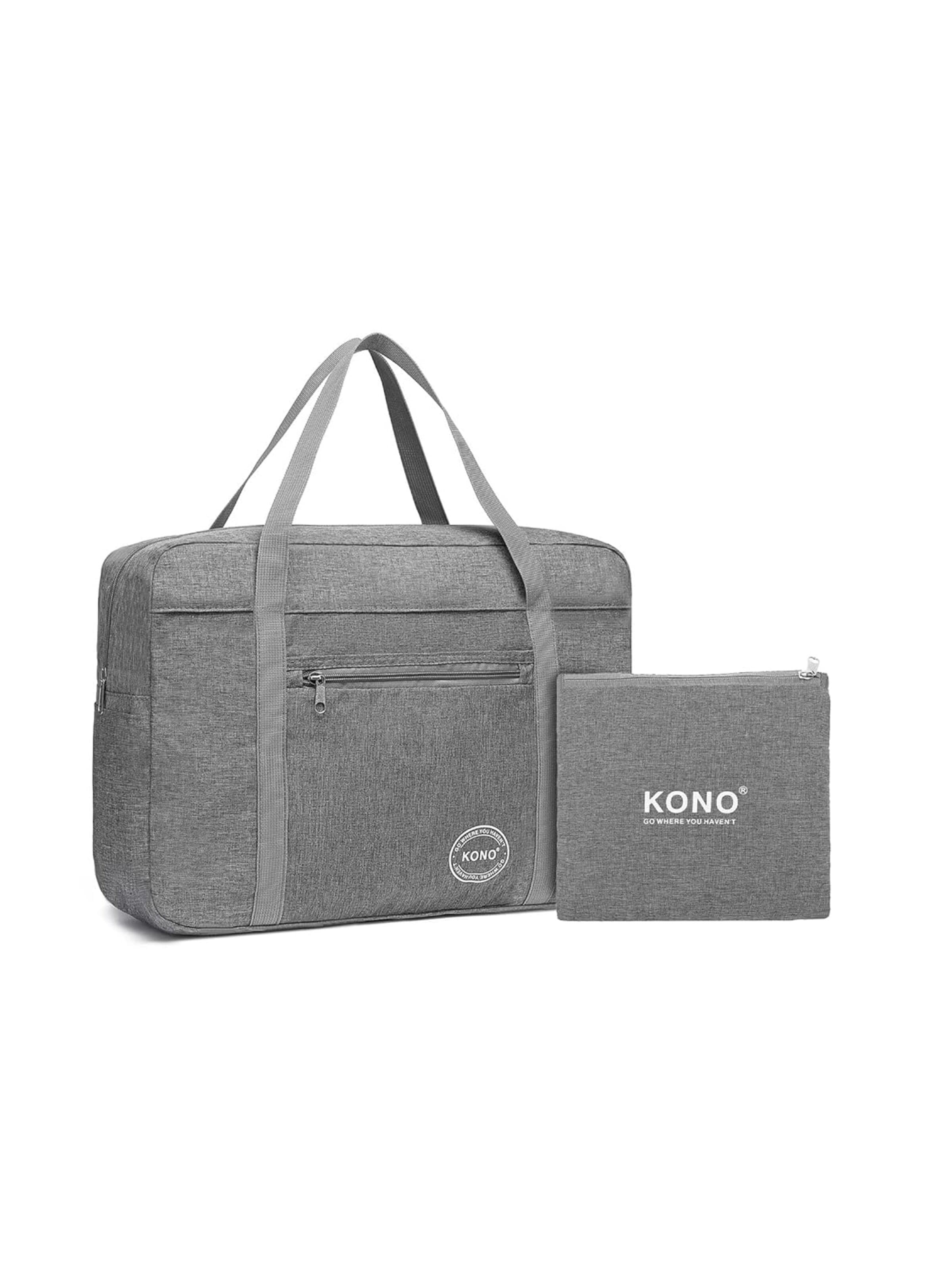 Kono Travel Bag in Grey: front