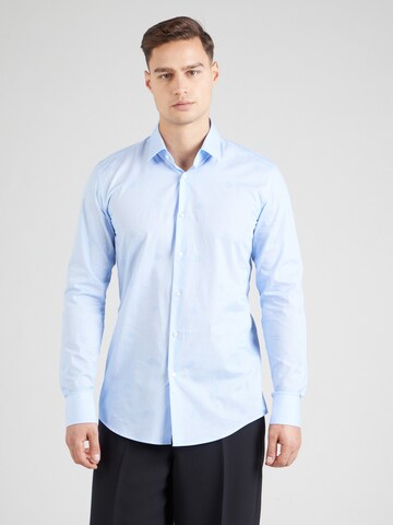 BOSS Slim fit Srajca 'H-HANK' | modra barva: sprednja stran