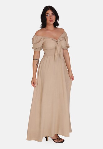 Elara Kleid in Braun