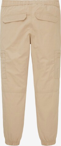 TOM TAILOR Tapered Trousers in Brown