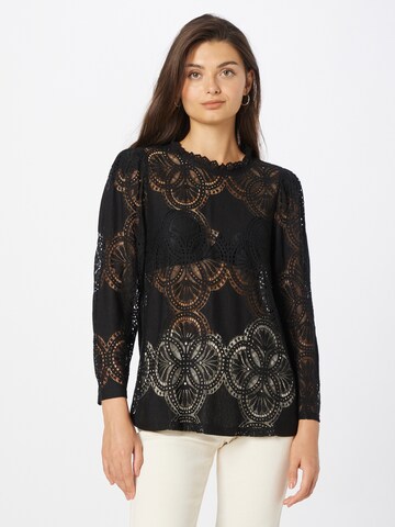 Grace & Mila - Blusa 'GIMMY' en negro: frente