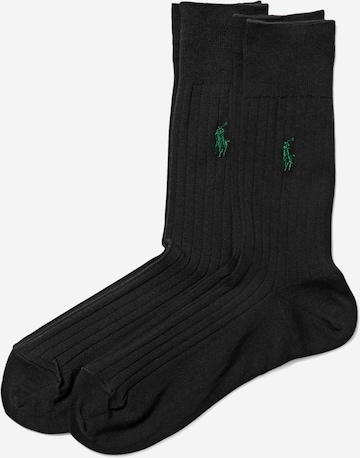 Polo Ralph Lauren Zokni 'RIB EGYPTIAN-SOCKS-2 PACK' - fekete: elől