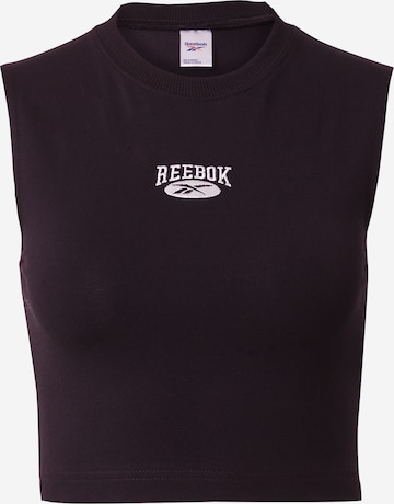 Sport top de la Reebok pe negru: față