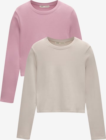 T-shirt Pull&Bear en beige : devant