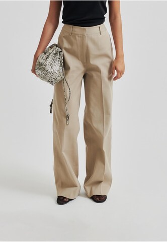 SECOND FEMALE Wide leg Pleated Pants 'Falua' in Beige: front