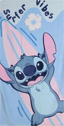 Serviette de plage 'Stitch Baumwoll-Handtuch' DISNEY en bleu : devant