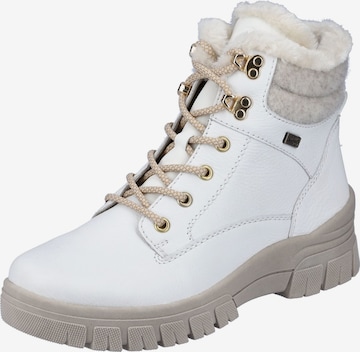 Bottines à lacets REMONTE en blanc : devant