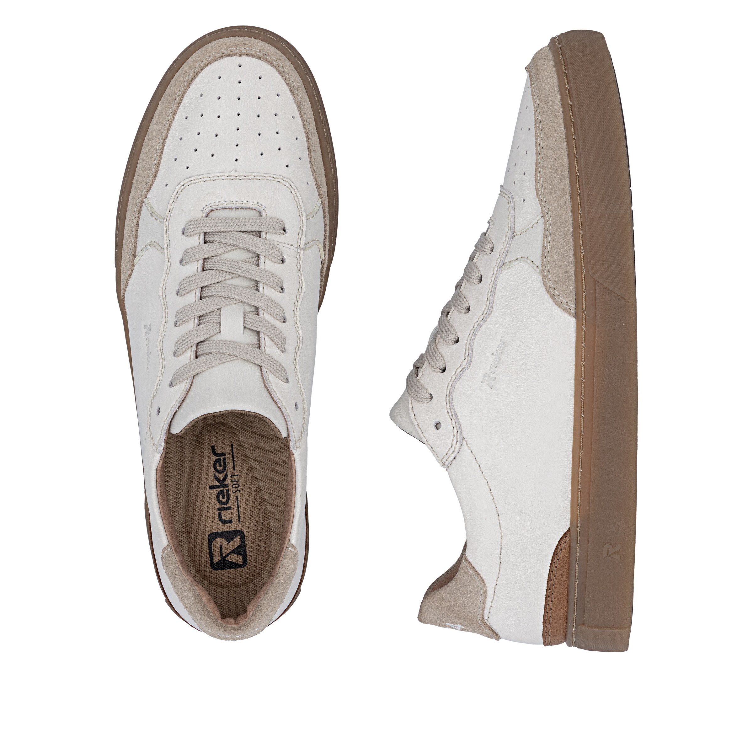 Baskets basses Rieker en blanc