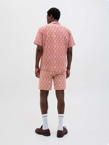 JACK & JONES Классический крой Рубашка 'JORSeersucker' в Коричневый