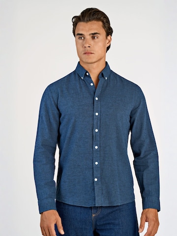 Coupe regular Chemise Lindbergh en bleu
