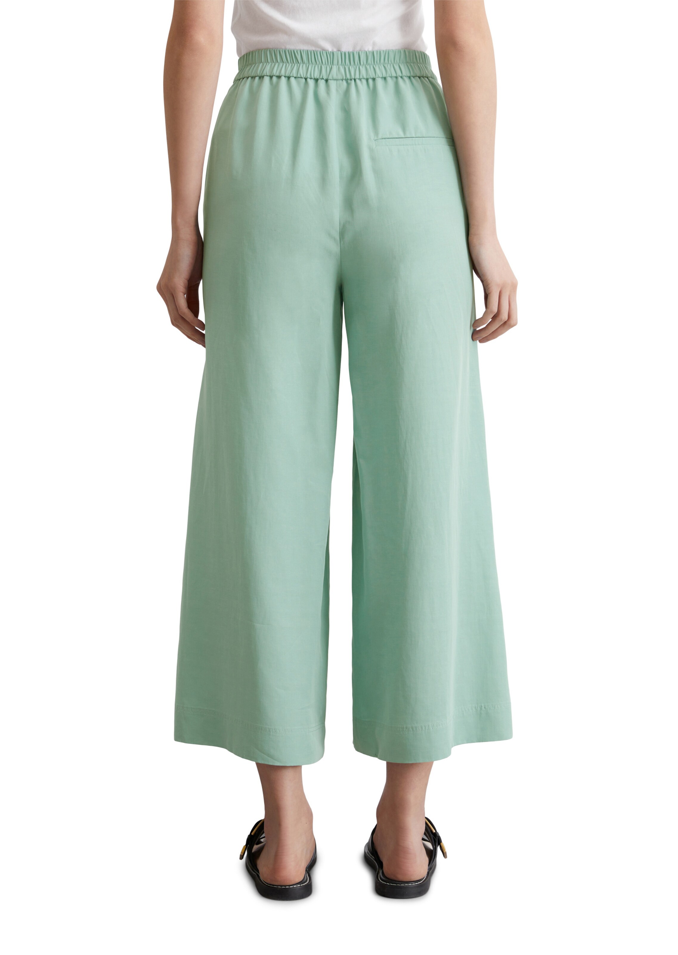 Marc O'Polo Wide leg Broek in Groen