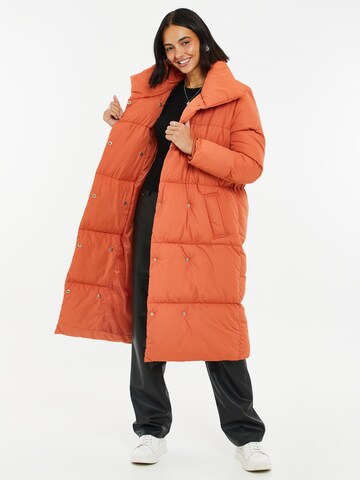 Threadbare Winter Coat 'Coral' in Orange