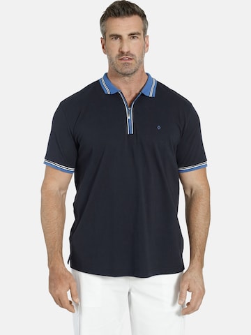 Charles Colby Poloshirt ' Earl Pat ' in Schwarz: predná strana