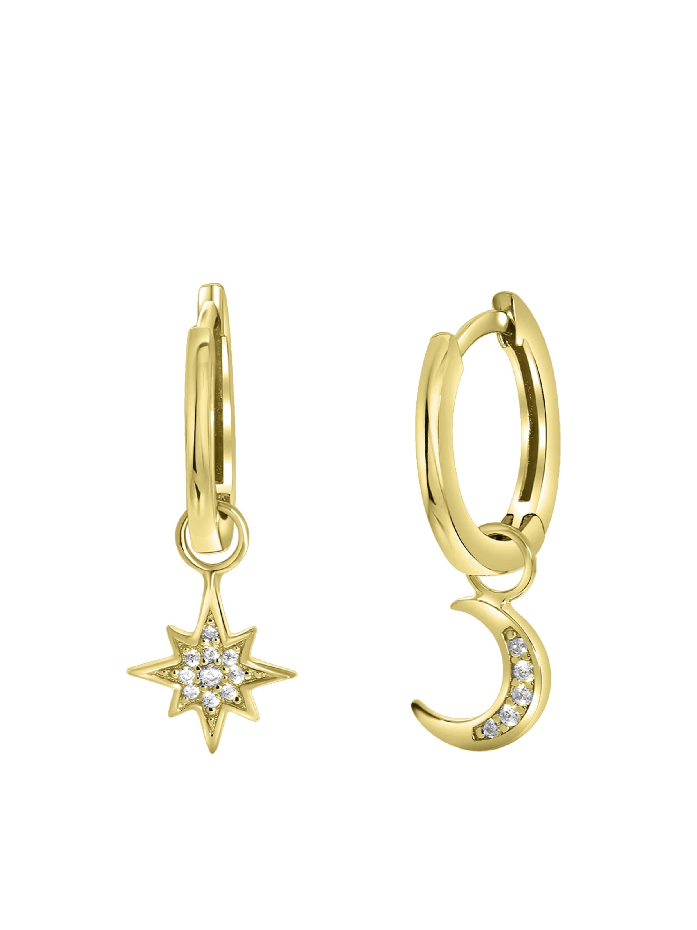 Lucardi Ohrringe in Gold: Vorderseite