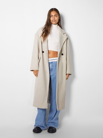 Bershka Between-Seasons Coat in Beige