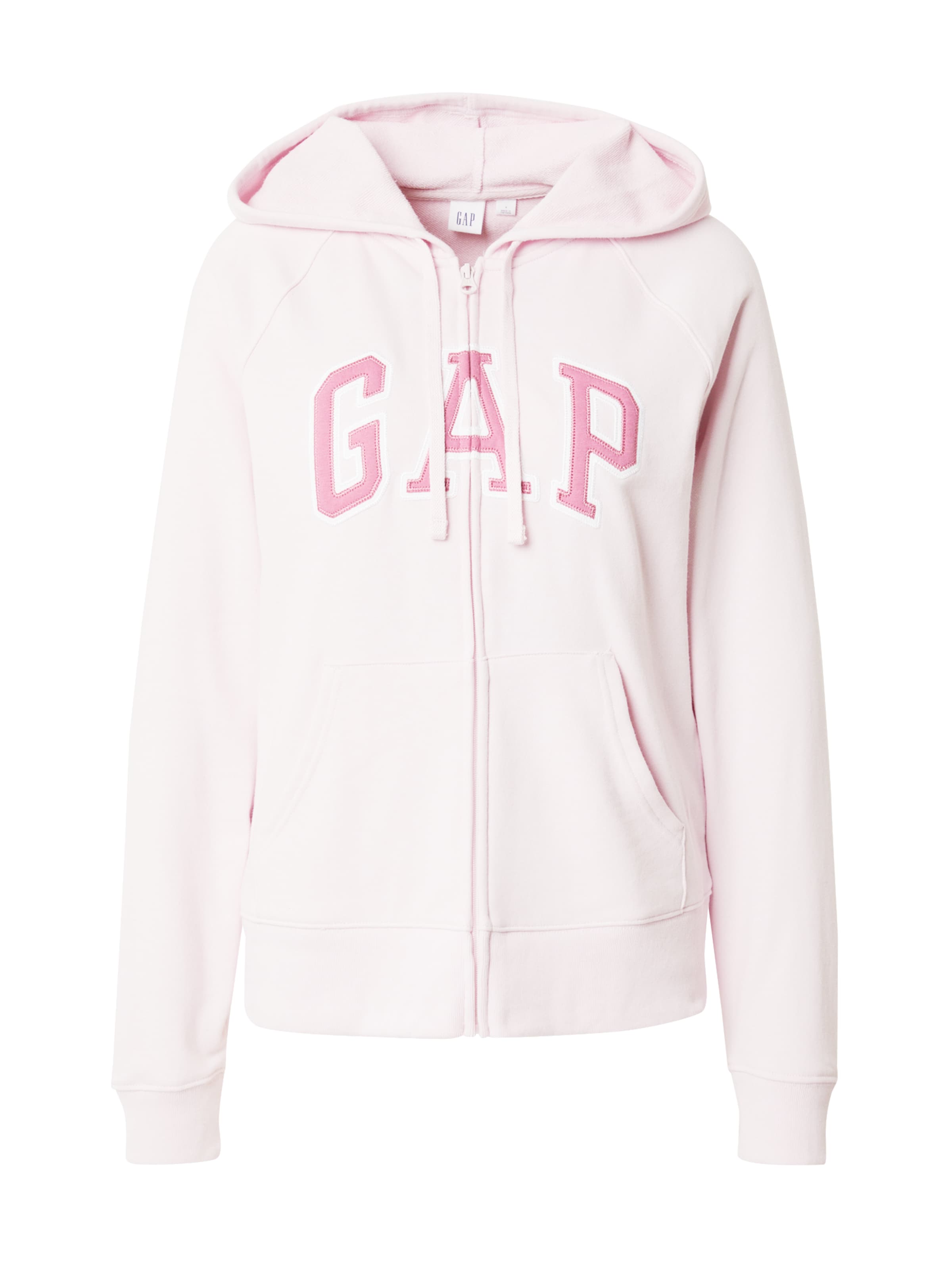 GAP Zip-Up Hoodie 'HERITAGE' in Pitaya, Pastel Pink | ABOUT YOU