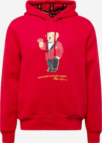 Bluză de molton de la Polo Ralph Lauren pe roșu: față