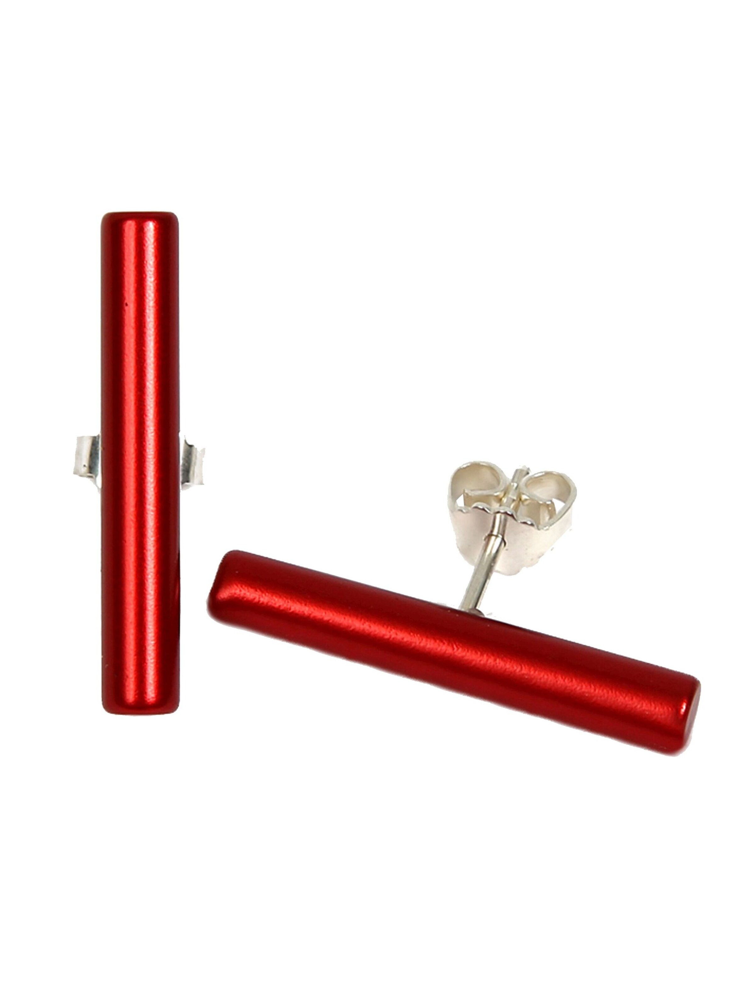 DeMarie Ohrringe in Rot: Vorderseite