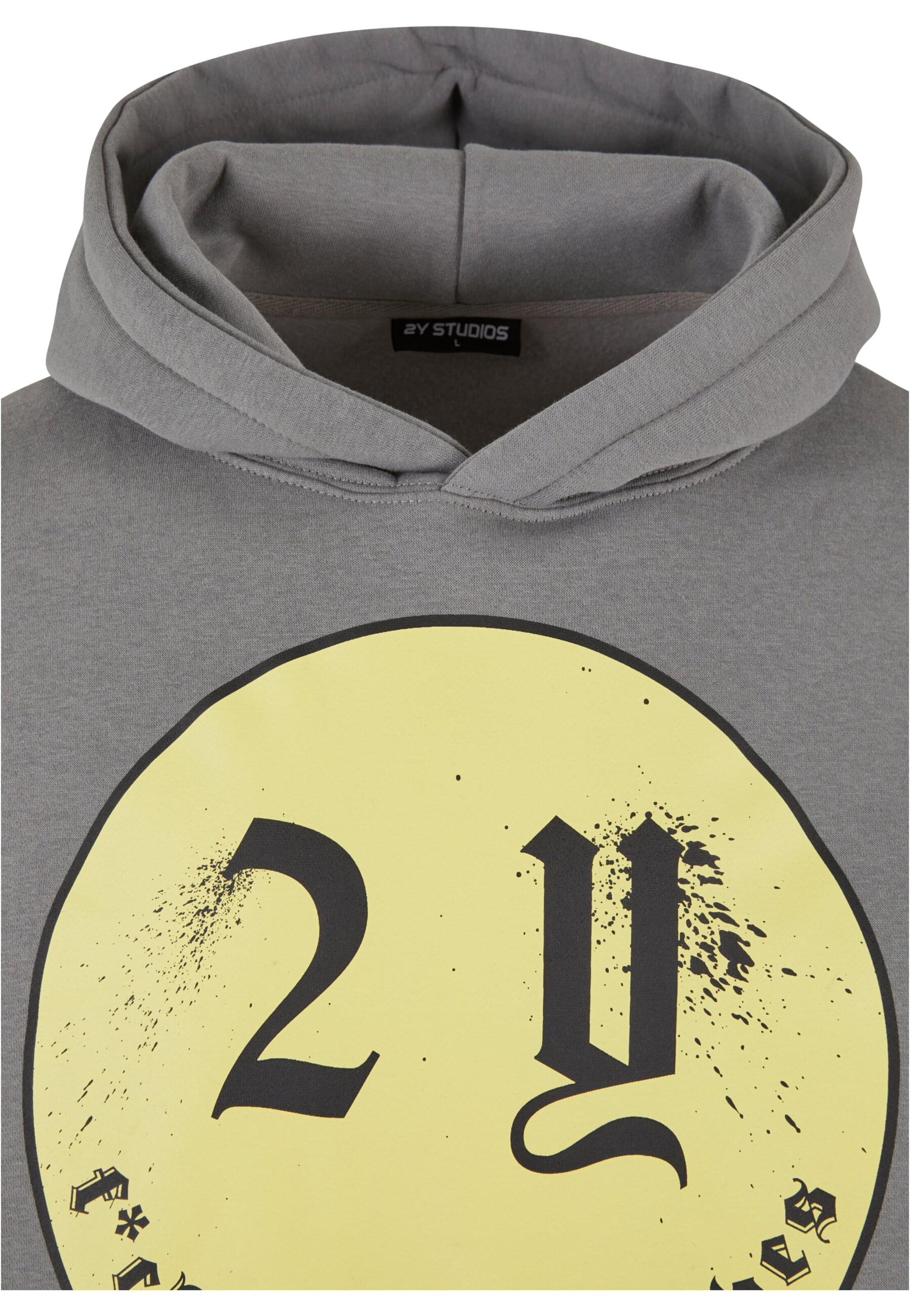 2Y Studios Sweatshirt 'Smiley' in Grau
