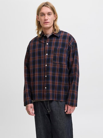 JACK & JONES - Ajuste confortable Camisa en azul: frente