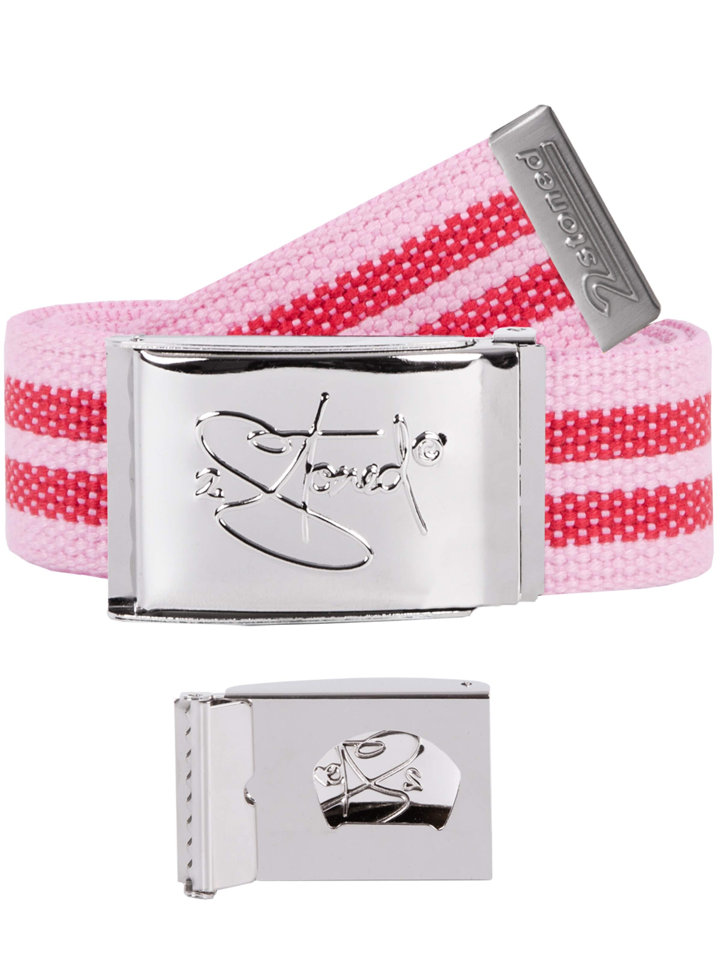 2Stoned Belt 'Classic Chrom Bottle-Opener' in Pink: front